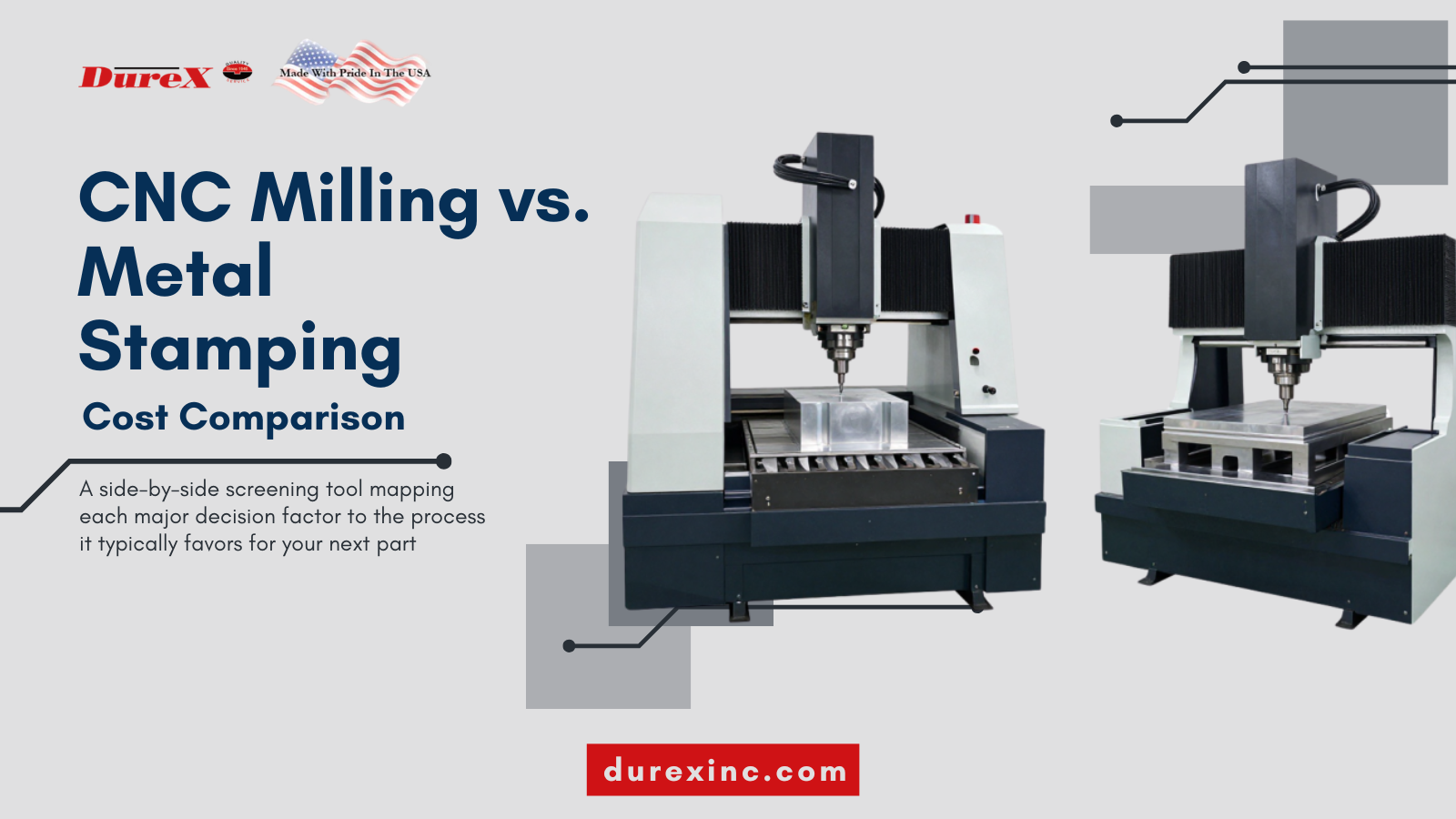 CNC Milling vs Metal Stamping Cost Comparison