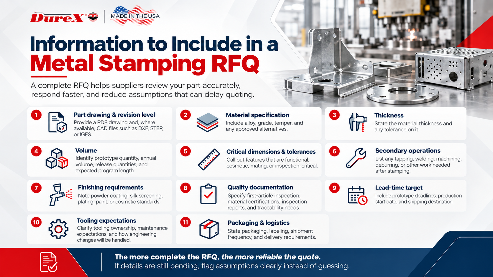 Information to Include in a Metal Stamping RFQ
